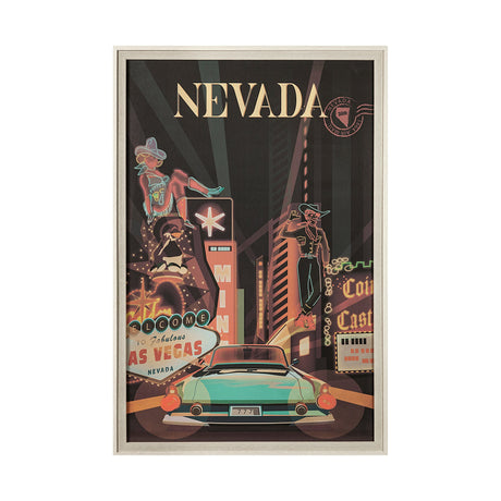 Nevada Go USA (XL) by Mercana Studio a Hand Embelished Decograph Framed Art Print under Glass by Mercana at Eve Furniture