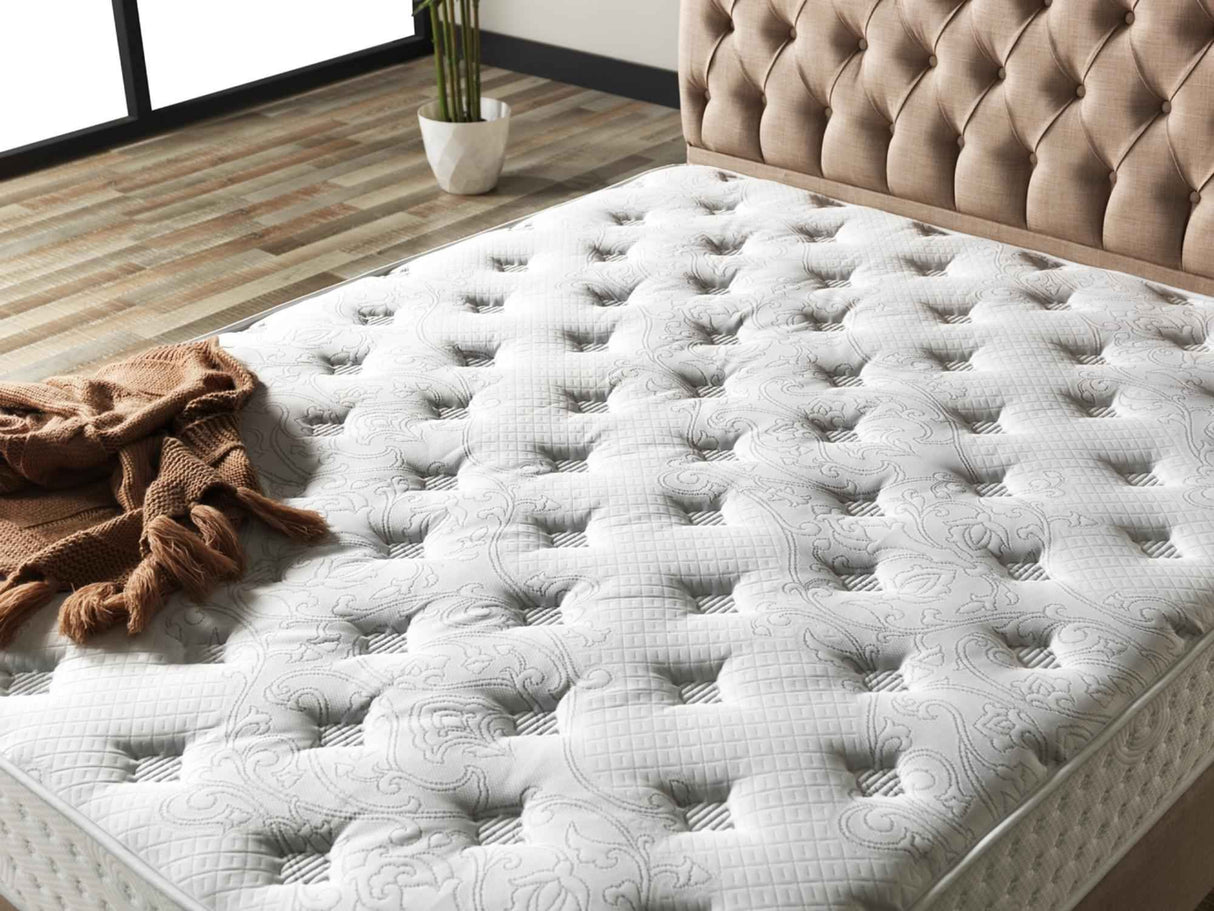 Nevada Storage Bed With Headboard Cream by Furnia at Eve Furniture