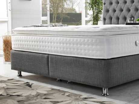 Nevada Storage Bed With Headboard Grey by Furnia at Eve Furniture