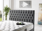 Nevada Storage Bed With Headboard Grey by Furnia at Eve Furniture