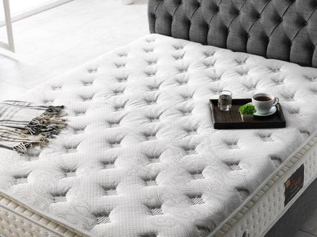 Nevada Storage Bed With Headboard Grey by Furnia at Eve Furniture