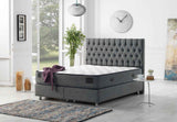 Nevada Storage Bed With Headboard Grey by Furnia at Eve Furniture