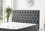Nevada Storage Bed With Headboard Grey by Furnia at Eve Furniture