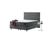 Nevada Storage Bed With Headboard Grey by Furnia at Eve Furniture