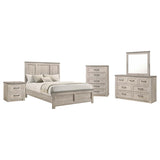 Nevado Grey and Weathered Taupe 5-Piece Eastern King Panel Bedroom Set by Coaster at Eve Furniture