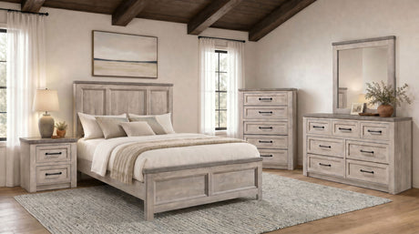 Nevado Grey and Weathered Taupe 5-Piece Queen Panel Bedroom Set by Coaster at Eve Furniture