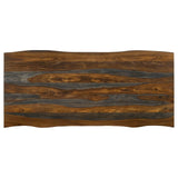 Neve Sheesham Gray/Gunmetal Live-edge Dining Table with Hairpin Legs by Coaster at Eve Furniture