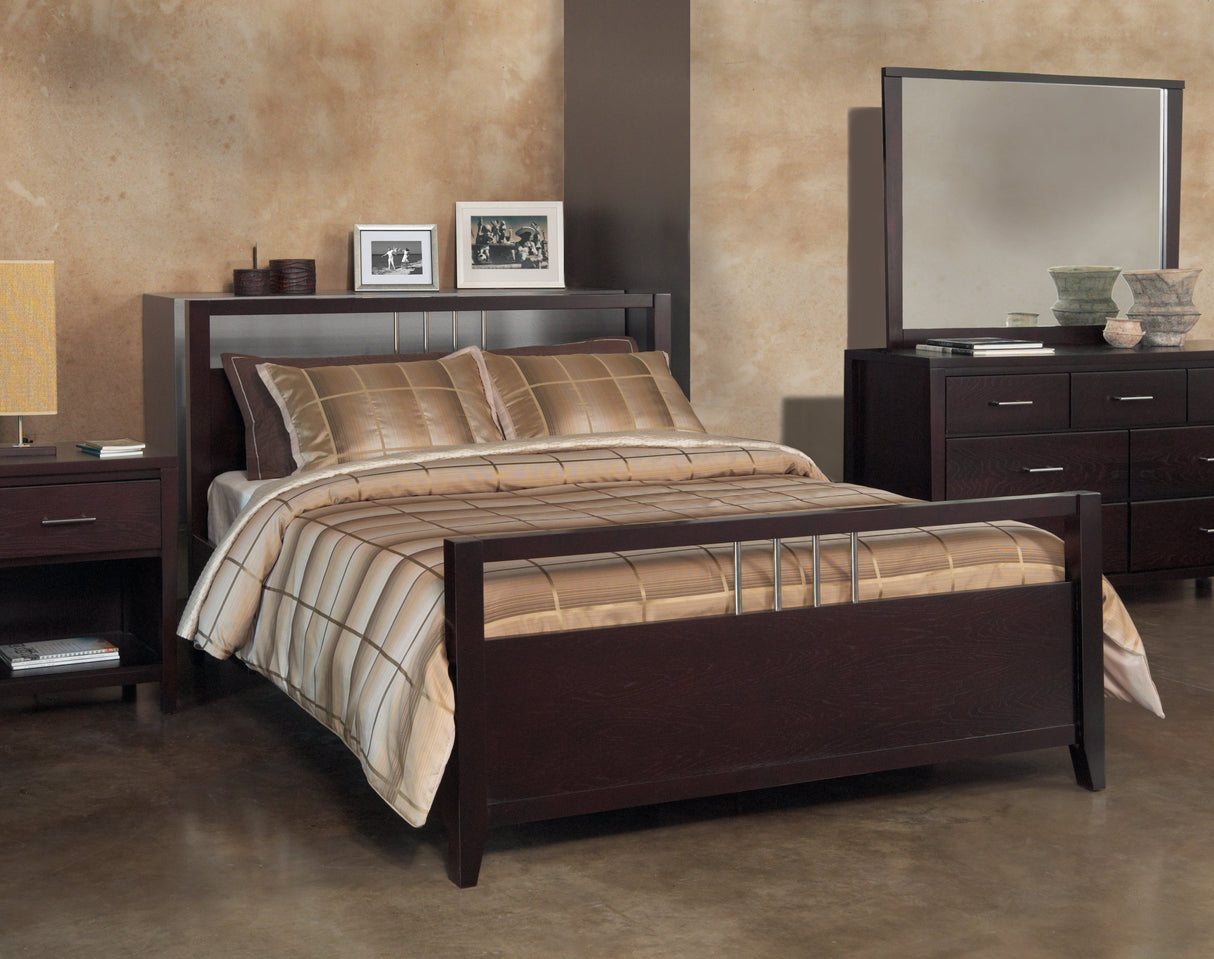 Nevis California King Platform Storage Bed in Espresso by Modus Furniture at Eve Furniture
