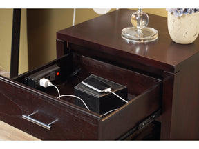 Nevis Charging Station Nightstand in Espresso by Modus Furniture at Eve Furniture