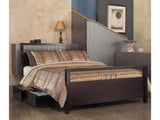 Nevis Eastern King Platform Storage Bed in Espresso by Modus Furniture at Eve Furniture