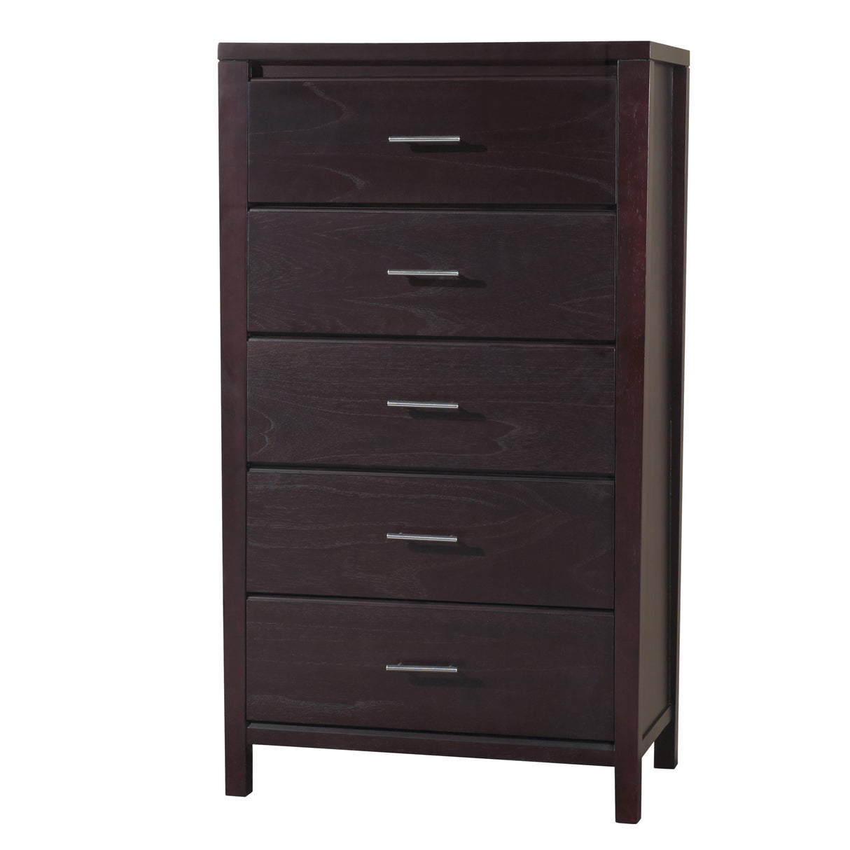 Nevis Five Drawer Chest in Espresso by Modus Furniture at Eve Furniture