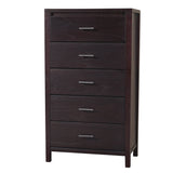 Nevis Five Drawer Chest in Espresso by Modus Furniture at Eve Furniture