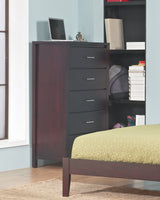 Nevis Five Drawer Chest in Espresso by Modus Furniture at Eve Furniture