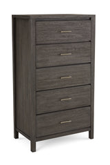 Nevis Five Drawer Chest in Sharkskin by Modus Furniture at Eve Furniture