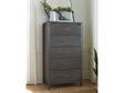 Nevis Five Drawer Chest in Sharkskin by Modus Furniture at Eve Furniture