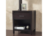 Nevis One Drawer Nightstand in Espresso by Modus Furniture at Eve Furniture