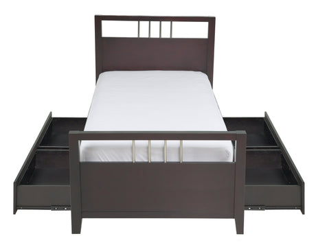 Nevis Queen Platform Storage Bed in Espresso by Modus Furniture at Eve Furniture