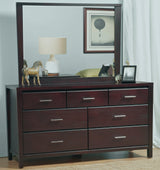 Nevis Seven Drawer Dresser in Espresso by Modus Furniture at Eve Furniture