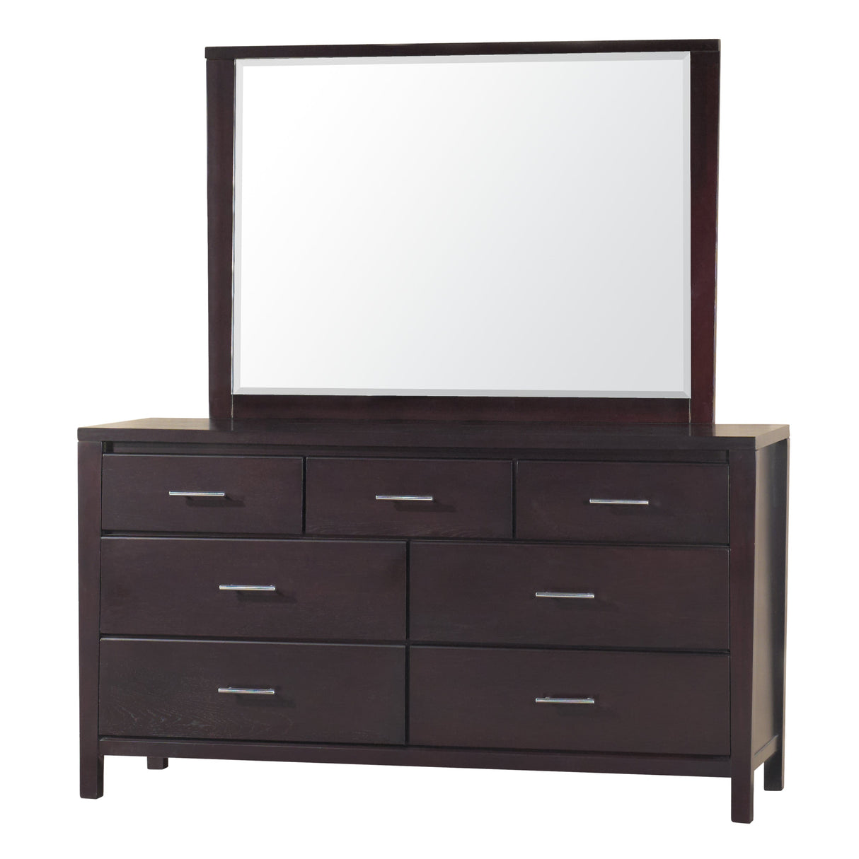 Nevis Seven Drawer Dresser in Espresso by Modus Furniture at Eve Furniture