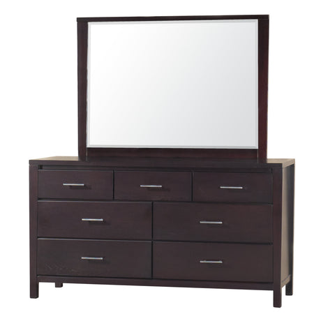 Nevis Seven Drawer Dresser in Espresso by Modus Furniture at Eve Furniture