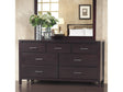 Nevis Seven Drawer Dresser in Espresso by Modus Furniture at Eve Furniture