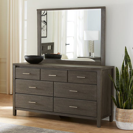 Nevis Seven Drawer Dresser in Sharkskin by Modus Furniture at Eve Furniture