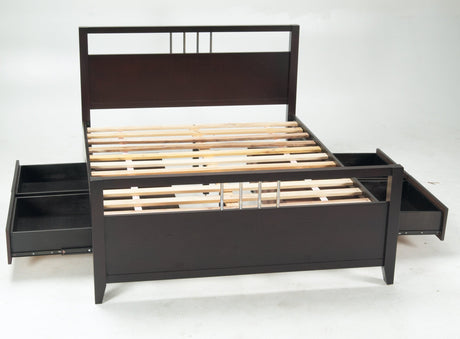 Nevis Twin Platform Storage Bed in Espresso by Modus Furniture at Eve Furniture