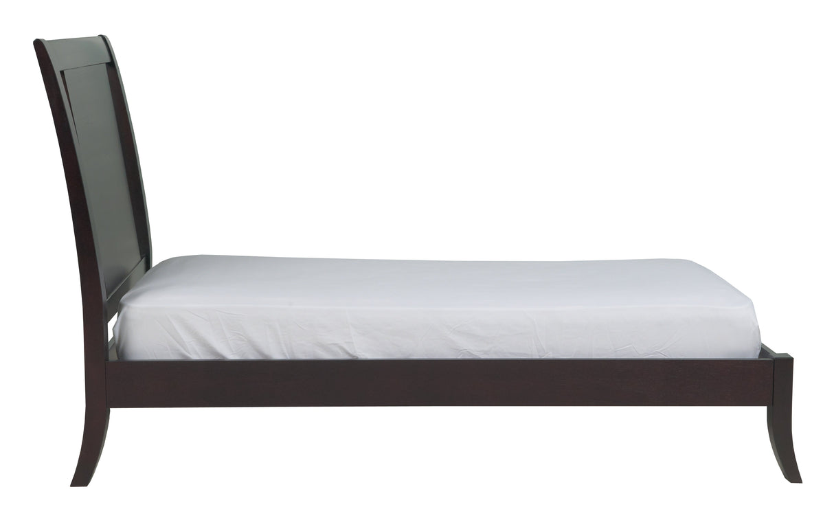 Nevis Wood Eastern King Sleigh Bed in Espresso by Modus Furniture at Eve Furniture