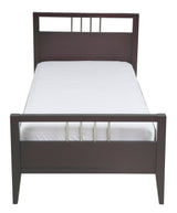 Nevis Wood Full Platform Bed in Espresso by Modus Furniture at Eve Furniture
