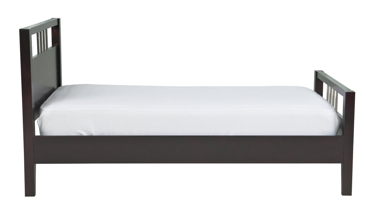 Nevis Wood Full Platform Bed in Espresso by Modus Furniture at Eve Furniture