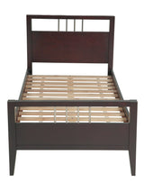 Nevis Wood Full Platform Bed in Espresso by Modus Furniture at Eve Furniture