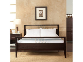 Nevis Wood Full Platform Bed in Espresso by Modus Furniture at Eve Furniture