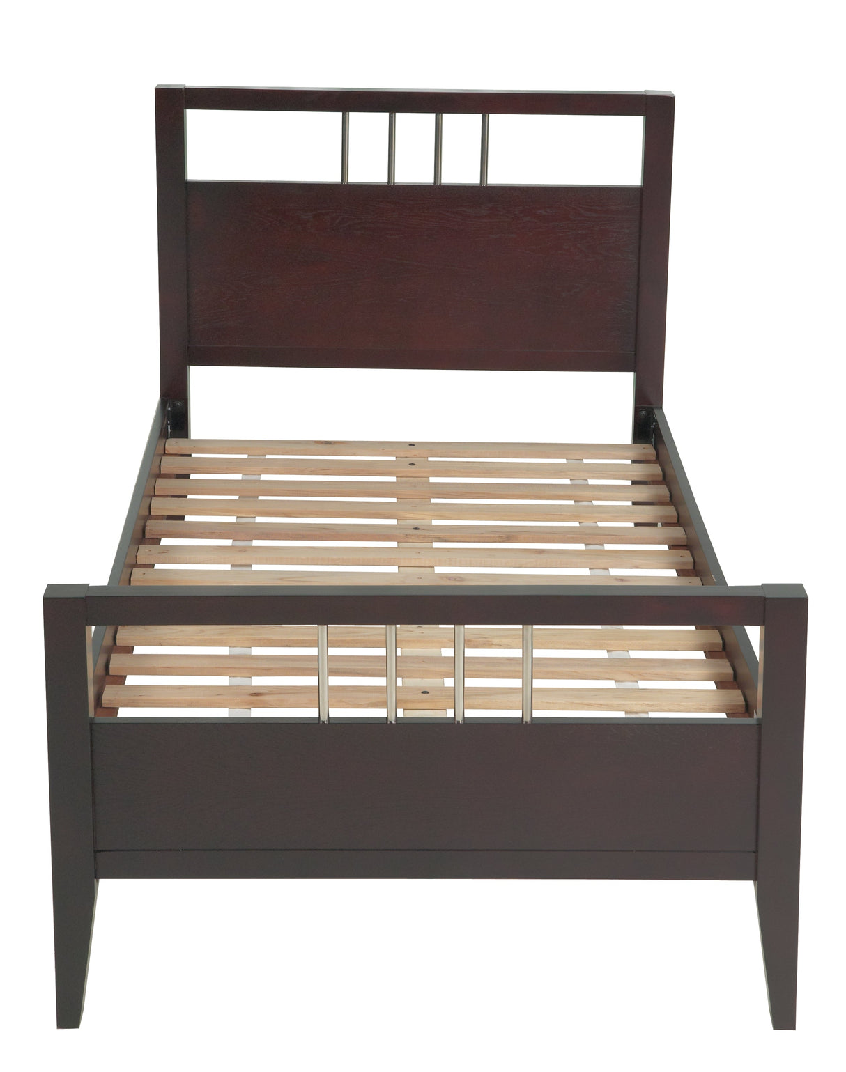Nevis Wood Twin Platform Bed in Espresso by Modus Furniture at Eve Furniture