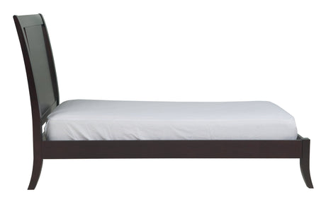 Nevis Wood Twin Sleigh Bed in Espresso by Modus Furniture at Eve Furniture