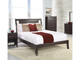 Nevis Wood Twin Sleigh Bed in Espresso by Modus Furniture at Eve Furniture