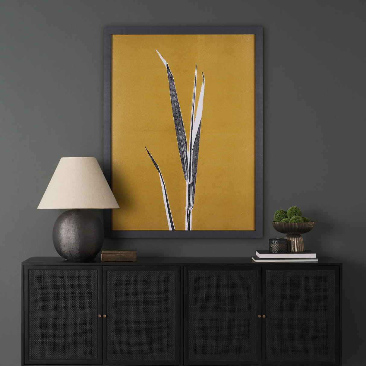 New Grasses 2 by Mary Margaret Briggs a Hand Embellished Textured Framed Art Print by Mercana at Eve Furniture