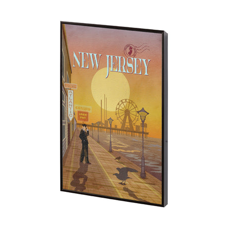 New Jersey Go USA (SM) by Mercana Studio a Hand Embellished Decograph Framed Art Print by Mercana at Eve Furniture