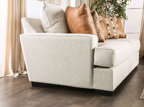 New meadows Sand/Caramel Sofa & Loveseat by Furniture of America at Eve Furniture