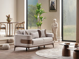 New Mood 3-pieces (Sofa & Loveseat & Chair) Livingroom Set Cream by Furnia at Eve Furniture