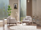 New Mood 3-pieces (Sofa & Loveseat & Chair) Livingroom Set Cream by Furnia at Eve Furniture
