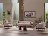 New Mood 3-pieces (Sofa & Loveseat & Chair) Livingroom Set Cream by Furnia at Eve Furniture