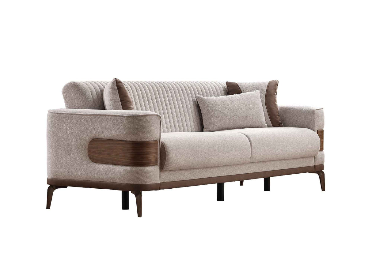 New Mood Cream Convertible Sofa by Furnia at Eve Furniture