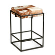 New York 17" Backless Counter Stool in Brown Cowhide by Home Trends & Design at Eve Furniture