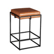 New York 17" Backless Counter Stool in Cognac Leather by Home Trends & Design at Eve Furniture