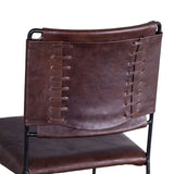 New York 17" Bar Chair in Chocolate Leather by Home Trends & Design at Eve Furniture