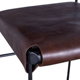 New York 17" Bar Chair in Chocolate Leather by Home Trends & Design at Eve Furniture