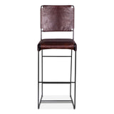 New York 17" Bar Chair in Chocolate Leather by Home Trends & Design at Eve Furniture