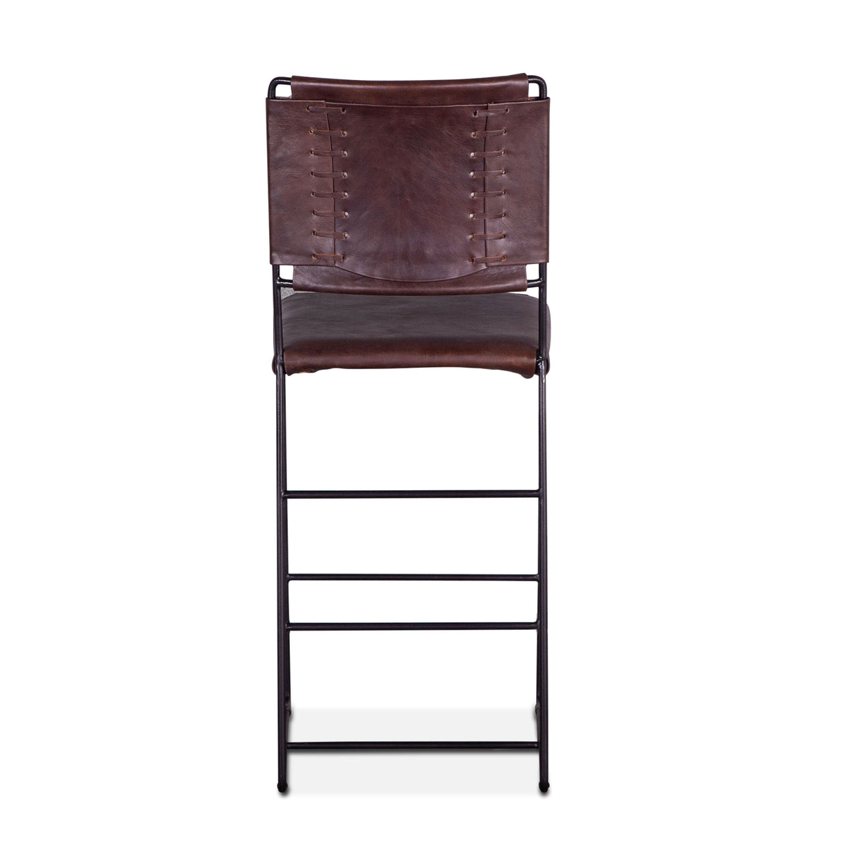 New York 17" Bar Chair in Chocolate Leather by Home Trends & Design at Eve Furniture