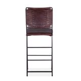 New York 17" Bar Chair in Chocolate Leather by Home Trends & Design at Eve Furniture