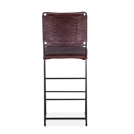 New York 17" Bar Chair in Chocolate Leather by Home Trends & Design at Eve Furniture